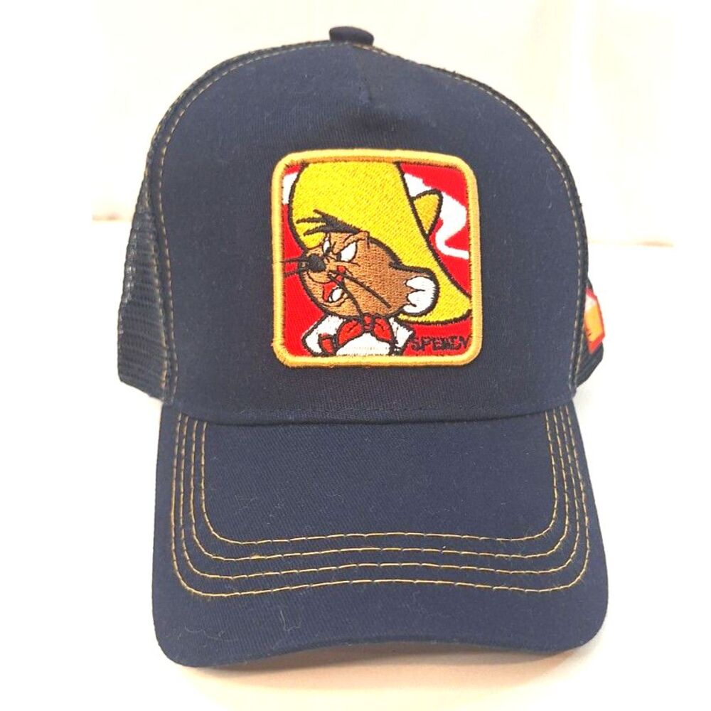 Speedy Gonzales Cartoon Trucker Navy Blue Baseball Adjustable Snapback Cap/Hat